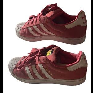 Rare adidas superstar Shell toe US 6 pink & white 3 stripe ortholite sneakers!